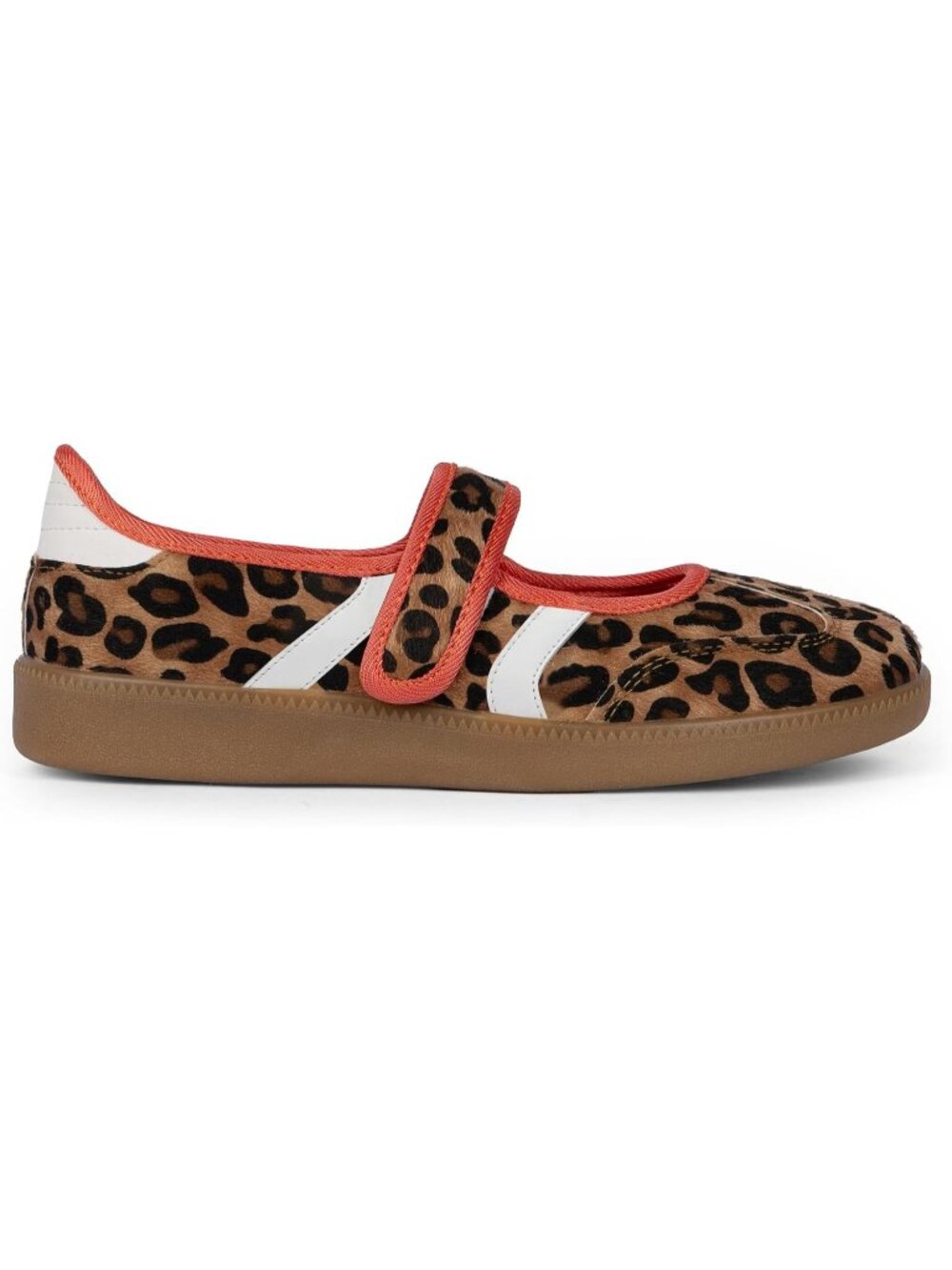 Women Leopard Print Faux Suede Slipon Ballet Flats Walking Retro Fashion Sneaker